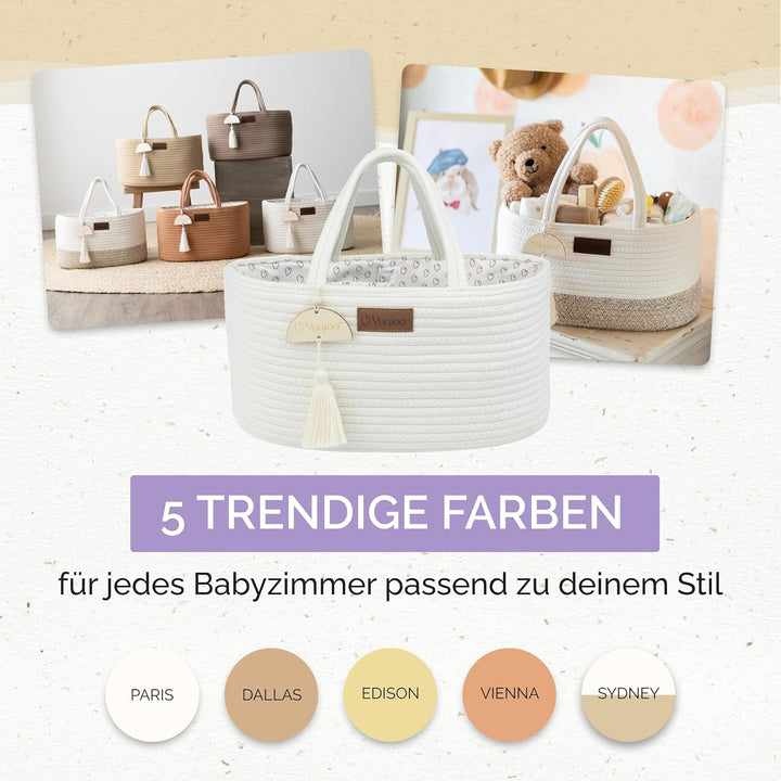 Yunioo Baby Wickel Organizer für Wickelutensilien und Wickeltisch zubehör, Wickeltisch Organizer, Wi