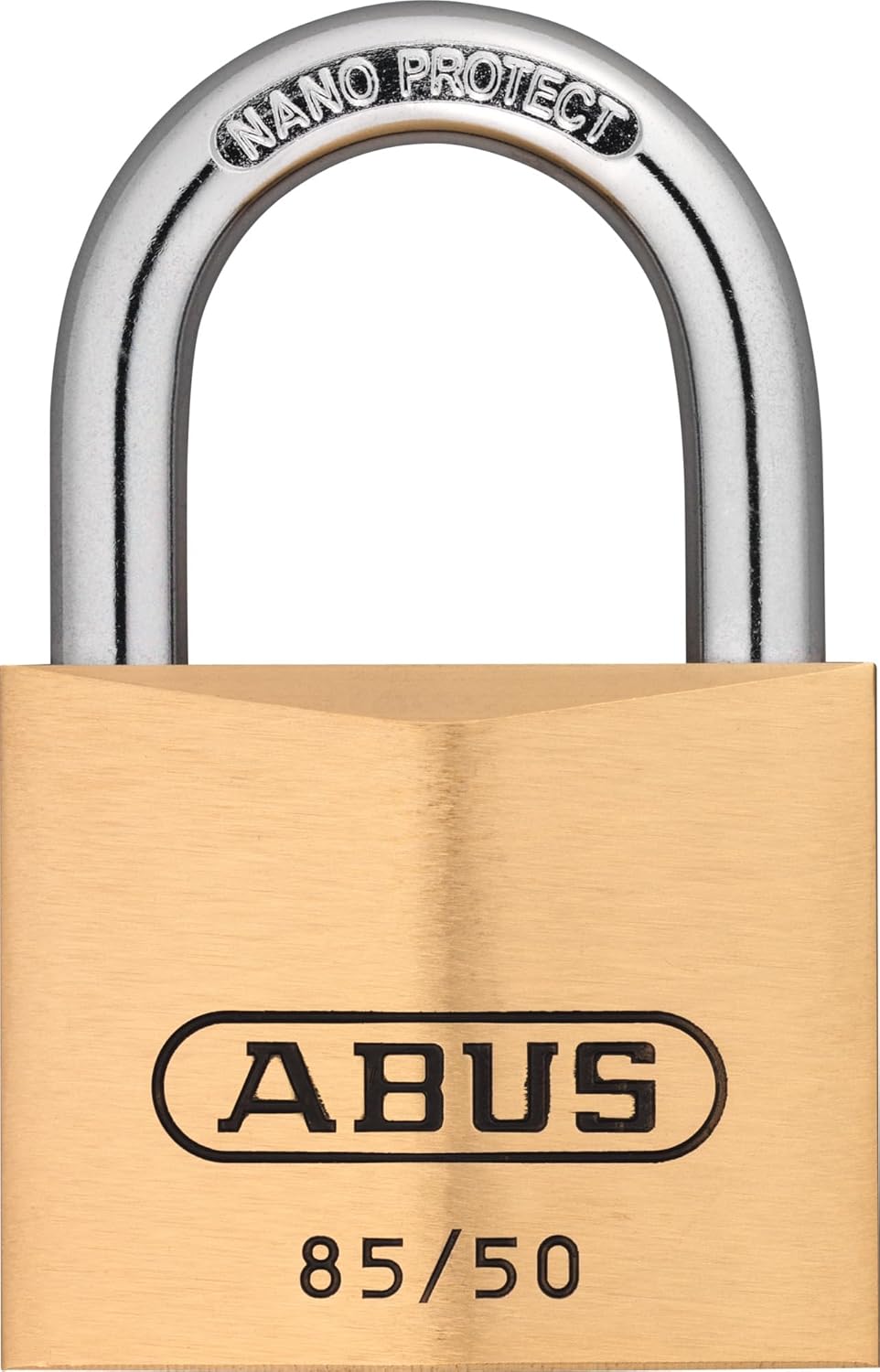 ABUS Vorhängeschloss Messing 85/50 - für Kellertüren, Schuppen u. v. m. - wetterfest - Messing-Schlo