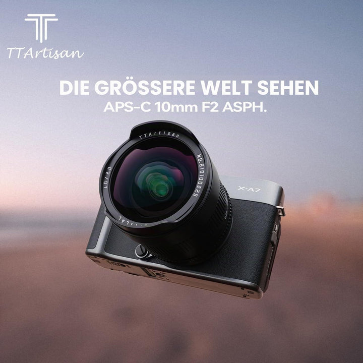 TTARTISAN 10mm F2.0 APS-C ASPH. Ultraweitwinkel Kameraobjektiv Manueller Fokus Tragbares Objektiv fü