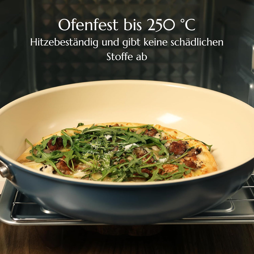 Uukrave Keramik Bratpfannen ohne Teflon, Pfannenset Induktion, Keramikpfanne ohne ptfe und pfoa 20/2