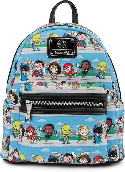 Loungefly DC Superheroes Chibi Lineup Mini Rucksack Einheitsgrösse, Einheitsgrösse