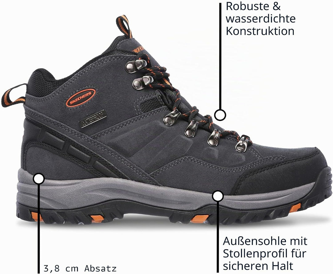 Skechers Herren Relment Pelmo64869 Stiefel 39 EU Gray Suede, 39 EU Gray Suede