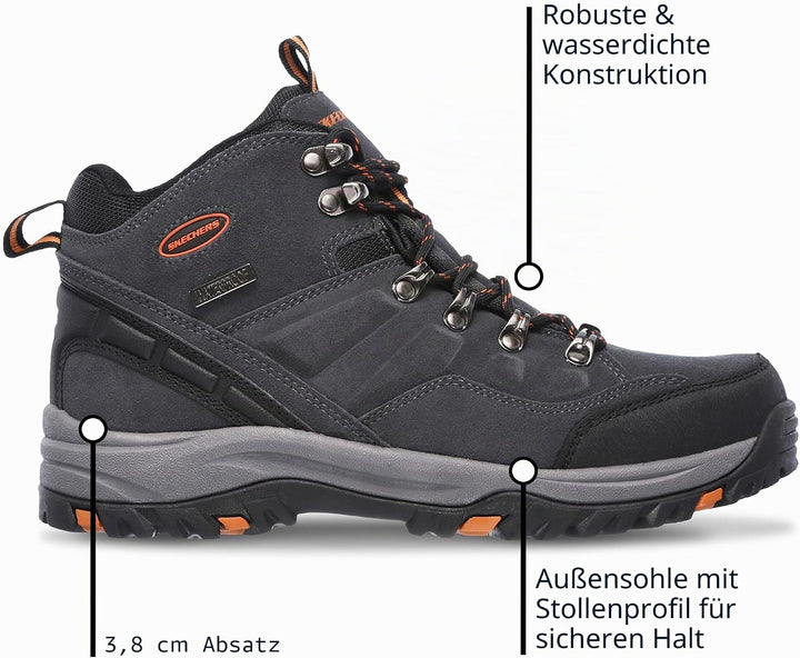 Skechers Herren Relment Pelmo64869 Stiefel 39 EU Gray Suede, 39 EU Gray Suede