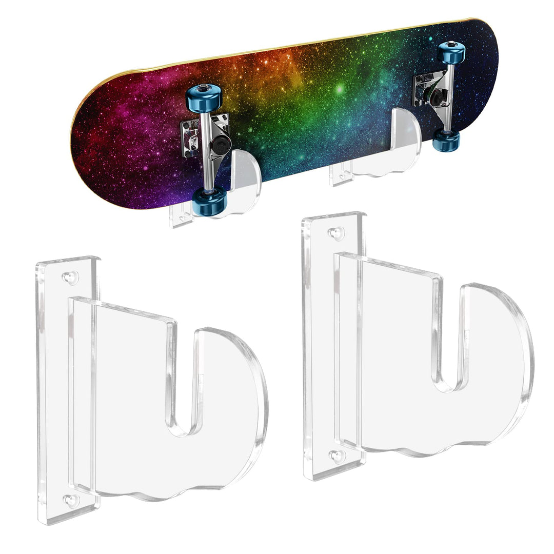 BiJun Skateboard Wandhalterung, Acryl Skate Deck Wandhalterung, Skateboards Horizontale Aufhänger Di