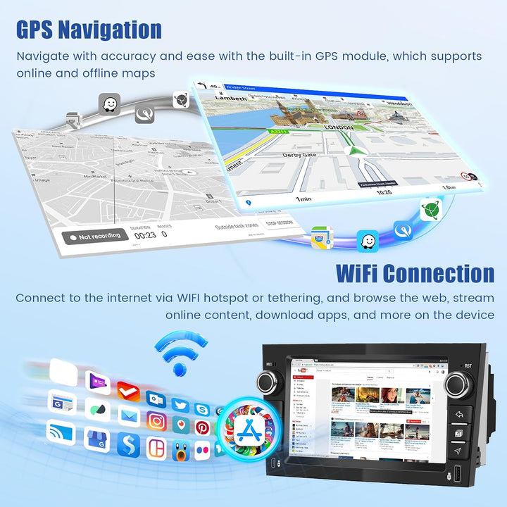 [4G+128G] Inefala Android 15 Autoradio für Opel Corsa 2011-2012 mit Wireless Carplay Android, 7 Zoll