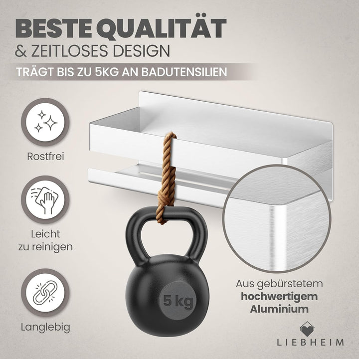 Duschablage Ohne Bohren - Badregal - Badezimmer Organizer - Duschregal - Bad Organizer - Badezimmer