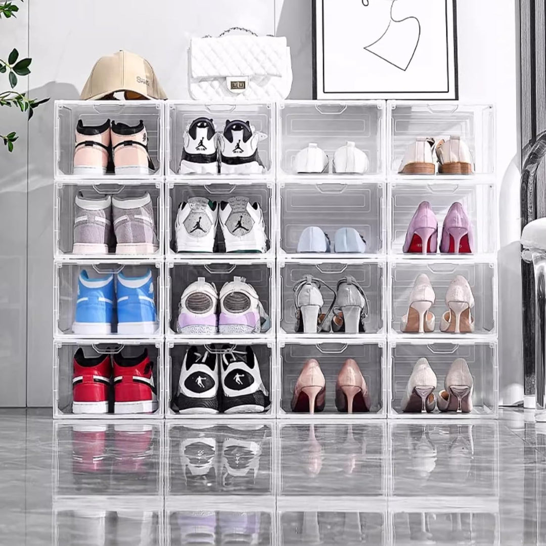 Schuhboxen Organizer-Schuhkartons durchsichtig,Transparent Schuhaufbewahrung für Sneakers und Turnsc