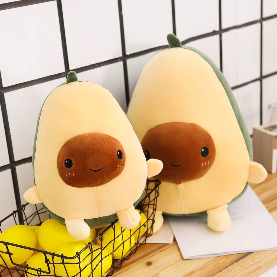 Yeqivo Niedliches Avocado Plüschtier mit Avocado gefülltes Kissen Geschenk für Mädchen Jungen Freund