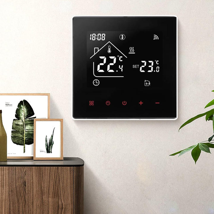 Smart WiFi Thermostat Kesselheizung Fussodenheizung, WiFi Heizungsthermostat LED Display Touchscreen