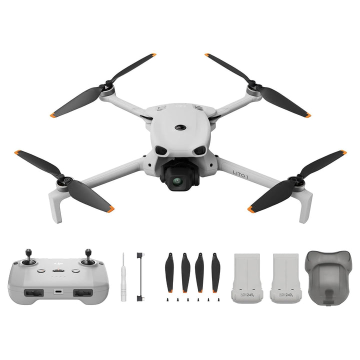 DJI Lito 1 Combo mit 2 Akkus Bundle, Drohne mit 4K Kamera, Hinderniserkennung, ActiveTrack, 4K Video