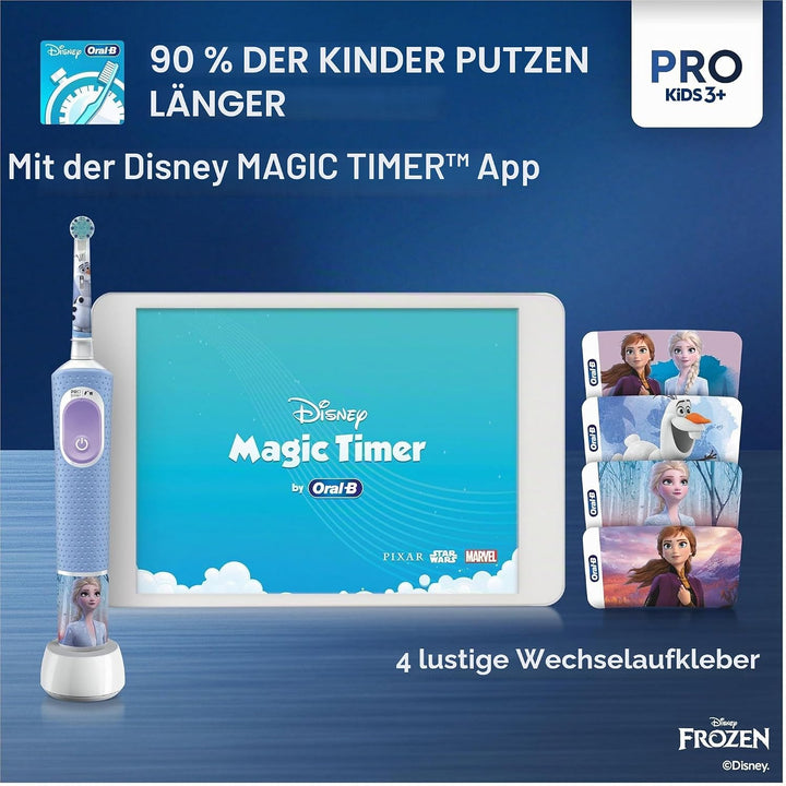 Oral-B - Vitality Pro Kids Frozen HBOX, Batteriebetrieben, Zahnbürste, Schwarz
