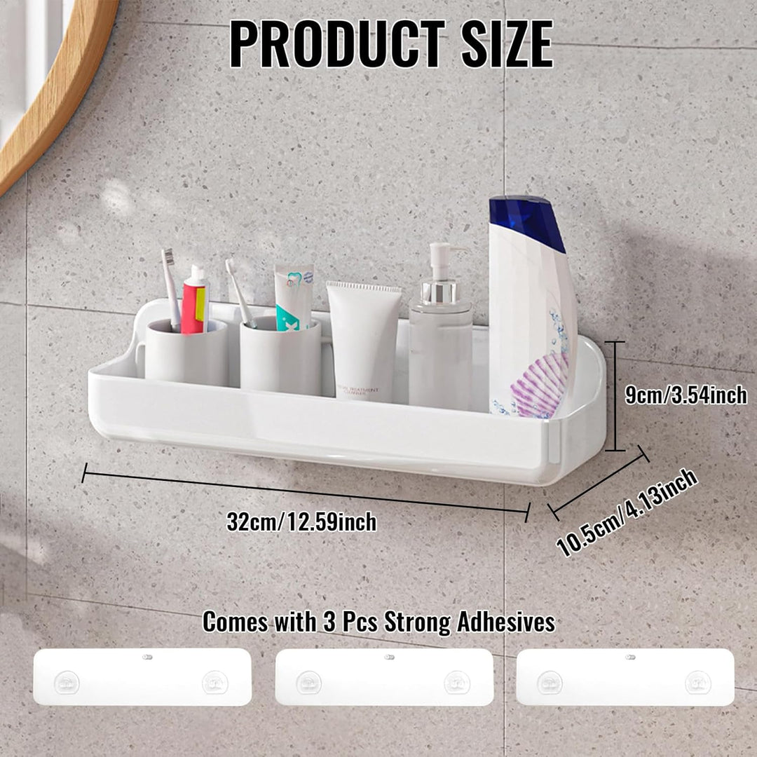 Diesisa 2 Stück Duschablage Ohne Bohren, Duschregal Wandmontage, Shampoo Halterung für Dusche, Dusch
