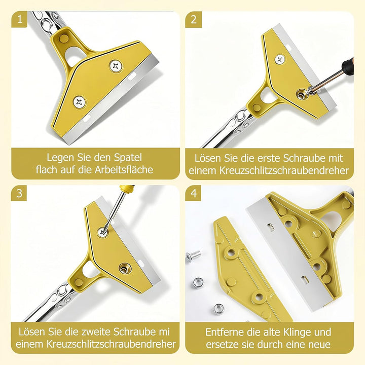 3 Stück Tapetenentferner Set, Tapetenschaber mit 30 Klingen, Tapetenschaber mit Gummigriff für Entfe