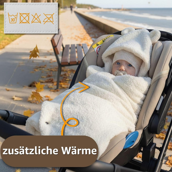 Einschlagdecke Babyschale Baby Decke - Winterschlafsack Blanket Fusssack Kinderwagen Zubehör für Neu