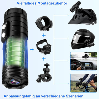 TANGMI Action Cam, WiFi Helmkamera Motorrad, 1080P HD & 120° Weitwinkel Actionkameras mit Automatisc