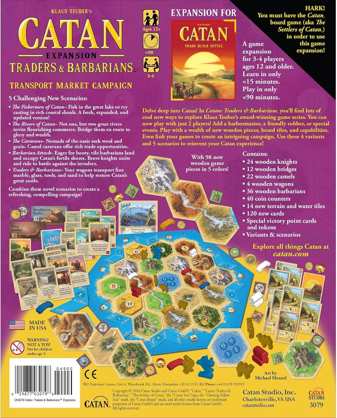 Mayfair Games Catan Händler und Barbaren | Brettspiel-Erweiterung | Ab 10 Jahren | 3-4 Spieler | 60