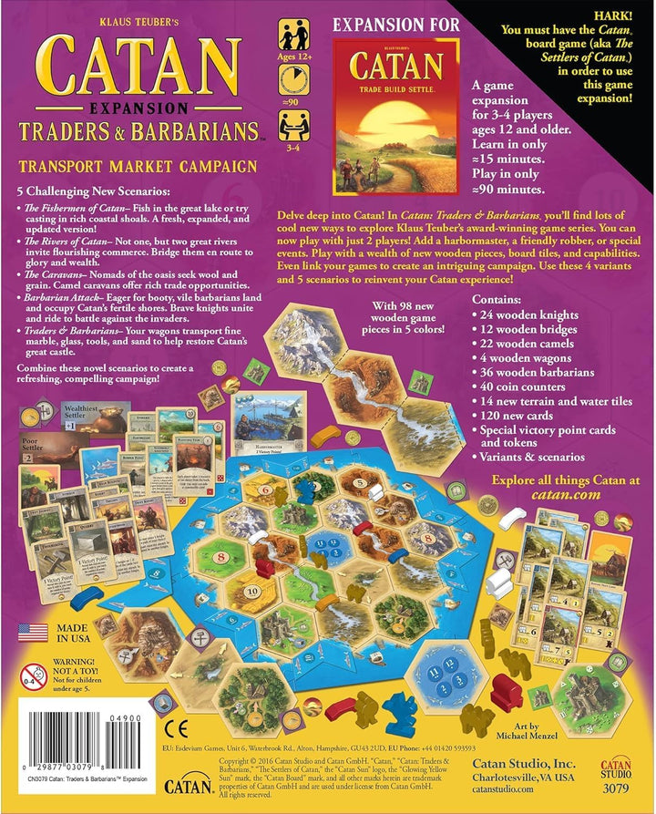Mayfair Games Catan Händler und Barbaren | Brettspiel-Erweiterung | Ab 10 Jahren | 3-4 Spieler | 60