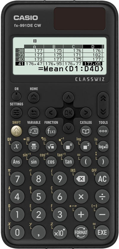 Casio FX-991DE CW ClassWiz technisch wissenschaftlicher Rechner + FX-CASE-CB-BK2 Schutzhülle für Cas