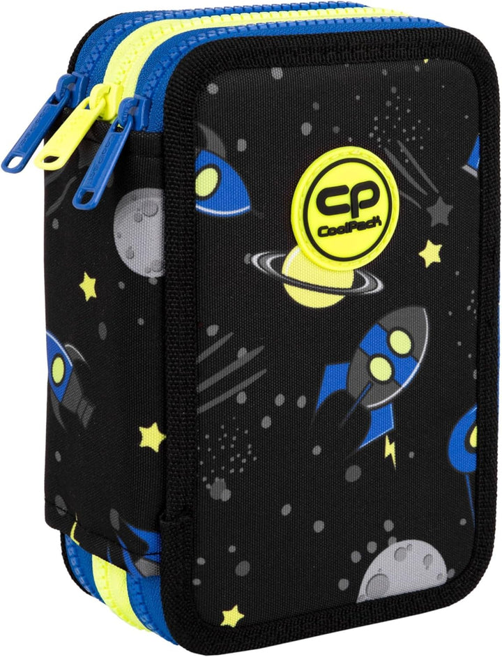 Goldkids - Federmäppchen 3 Fächer - Mäppchen für Mädchen und Jungen - Federmappe 3-Fach Federtasche