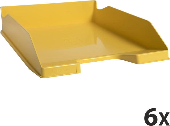 Exacompta 113208D 6er Pack Briefablage BeeBlue aus Recycling-Kunststoff DIN A4. Ideale Briefkörbe fü