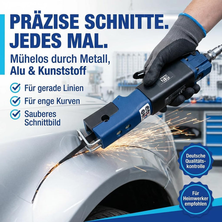 Druckluft Karosseriesäge Druckluftsäge Blechsäge Säge Stichsäge Blechschneider gummierter Griff 1/4"