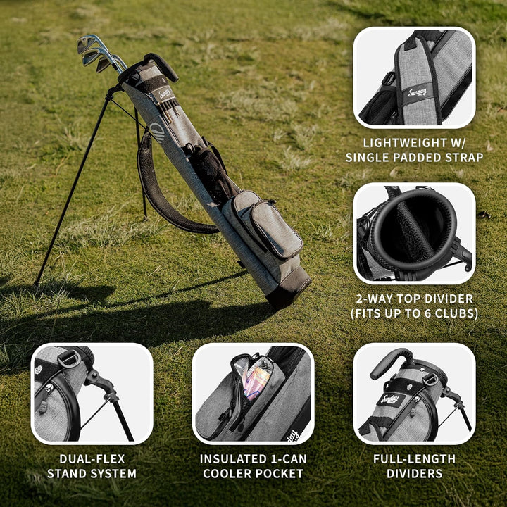 Sunday Golf Loma Tasche – Leichte Tasche mit Riemen und Ständer – Leicht zu tragende Pitch n Putt-Go