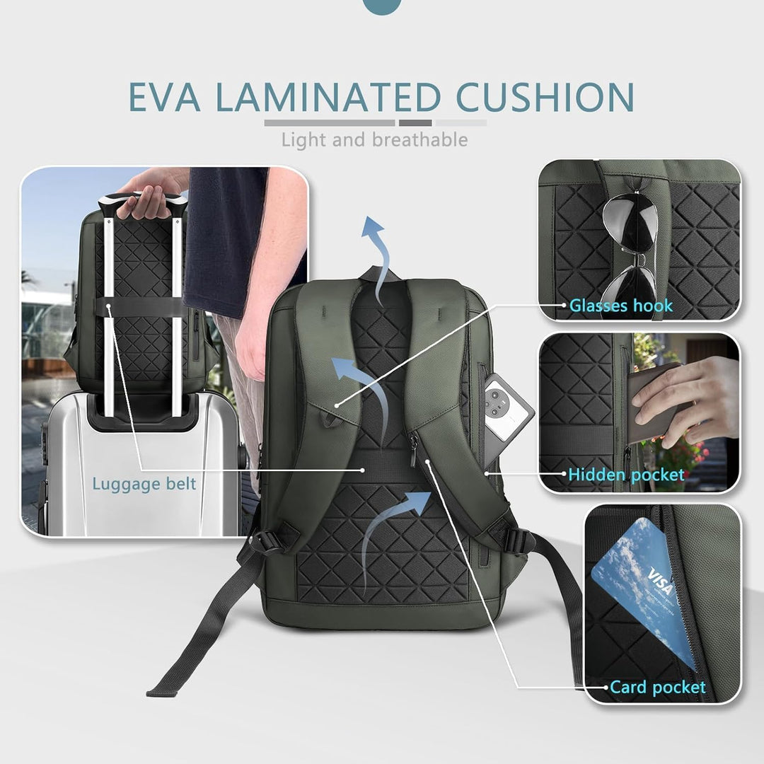 Laptop Business Rucksack Herren mit laptopfach mit USB-Ladeanschluss Diebstahlsicher Handgepäck Tage