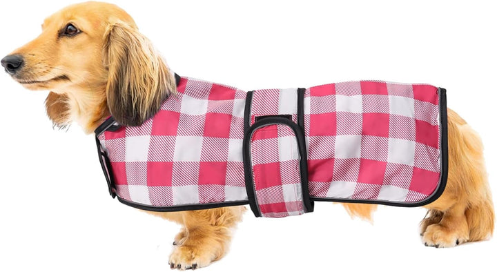 Geyecete Hunde Regenmantel,Einstellbar Wasserdicht Hundejacke für Dackel,Regenmantel mit reflektiere