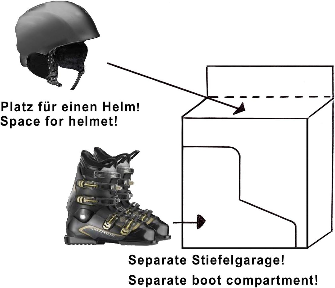 BRUBAKER SUPER Function 2.0 Skischuhtasche Helmtasche Rucksack Grün/Schwarz, Grün/Schwarz