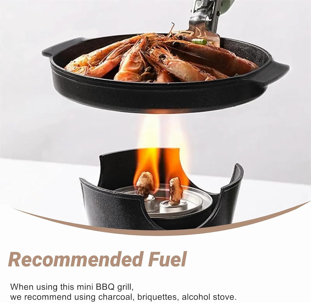 Mini-BBQ-Grill, Rauchfreier Japanischer Tischgrill für Den Innenbereich, Kleiner Grilltopf, Koreanis