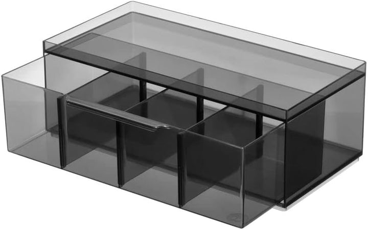 iDesign The Sarah TannoCollection Kosmetik-Schubladen-Organizer, aus recyceltem Kunststoff, rauchfar