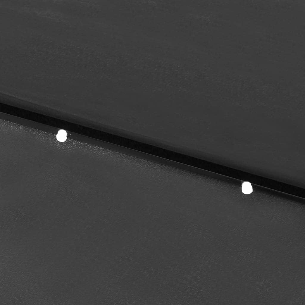 vidaXL Sonnenschirm mit LEDs Stahl-Mast Ampelschirm Gartenschirm Marktschirm Strandschirm Schirm Kur