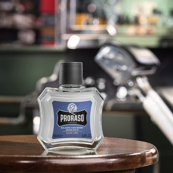 Proraso Beard Balm Azur Lime, 100 ml, duftender Bart Balsam schützt und pflegt den Bart und hilft, J