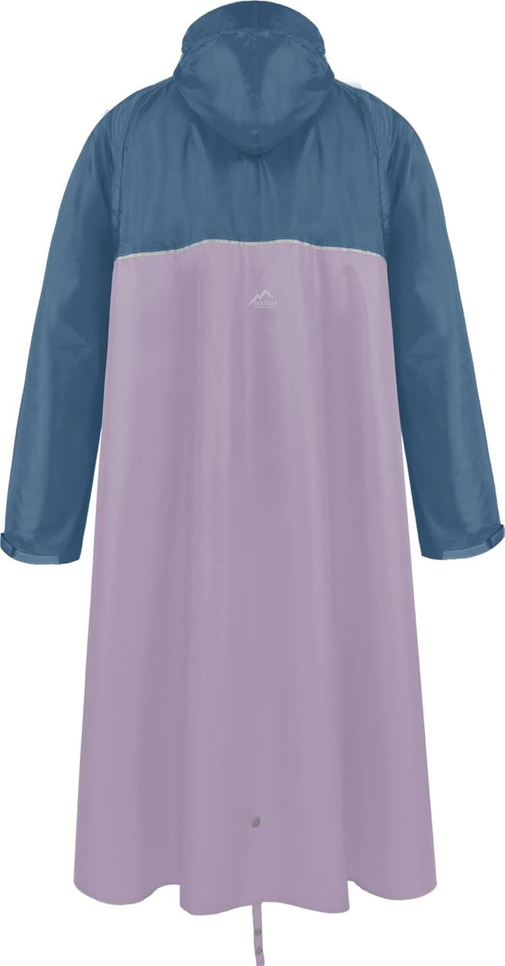 normani Unisex Regenponcho EXTRA Lang mit Ärmeln und Brusttasche für Damen und Herren - Brusttasche