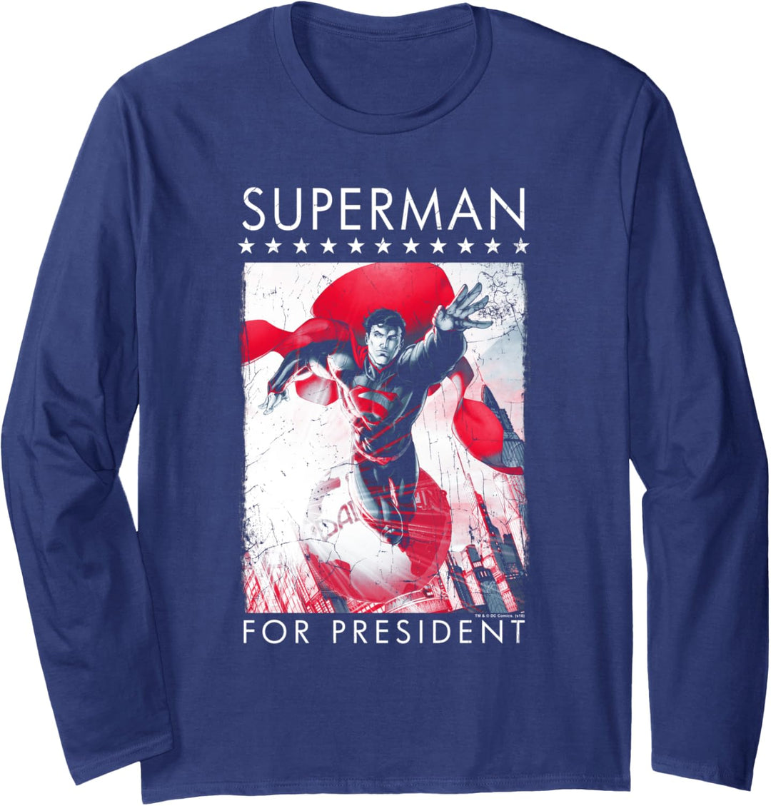 Superman Superman for President Langarmshirt