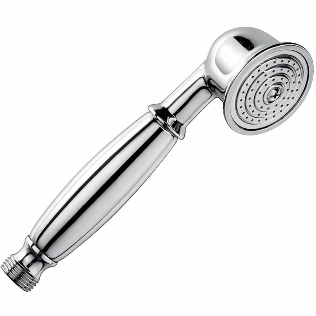 Daloual - Retro Handbrause aus Messing verchromt. Nostalgische Duschbrause mit 1/2 Zoll Anschluss. K