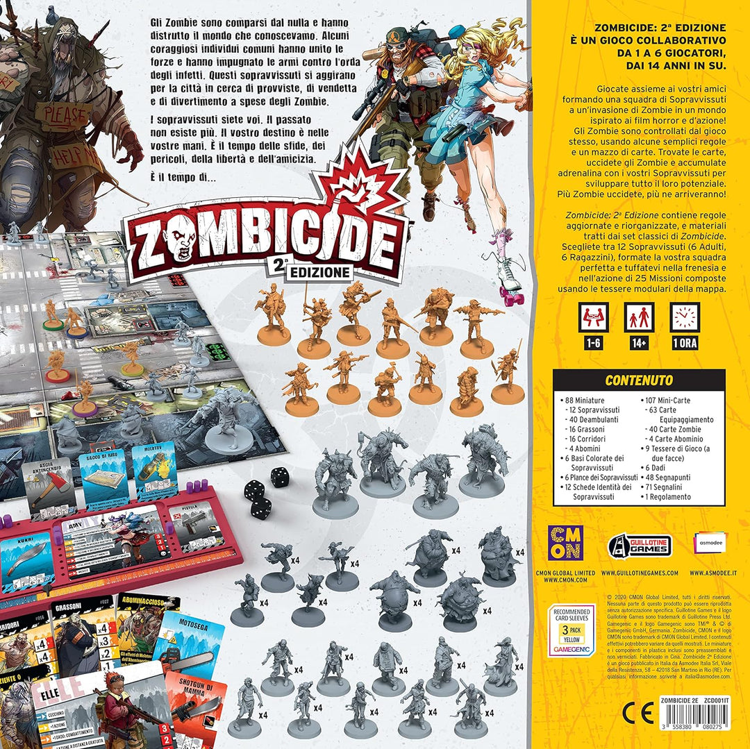 Asmodee - Zombicide, Seconda Edizione, Gioco da Tavolo, Edizione in Italiano, 8487