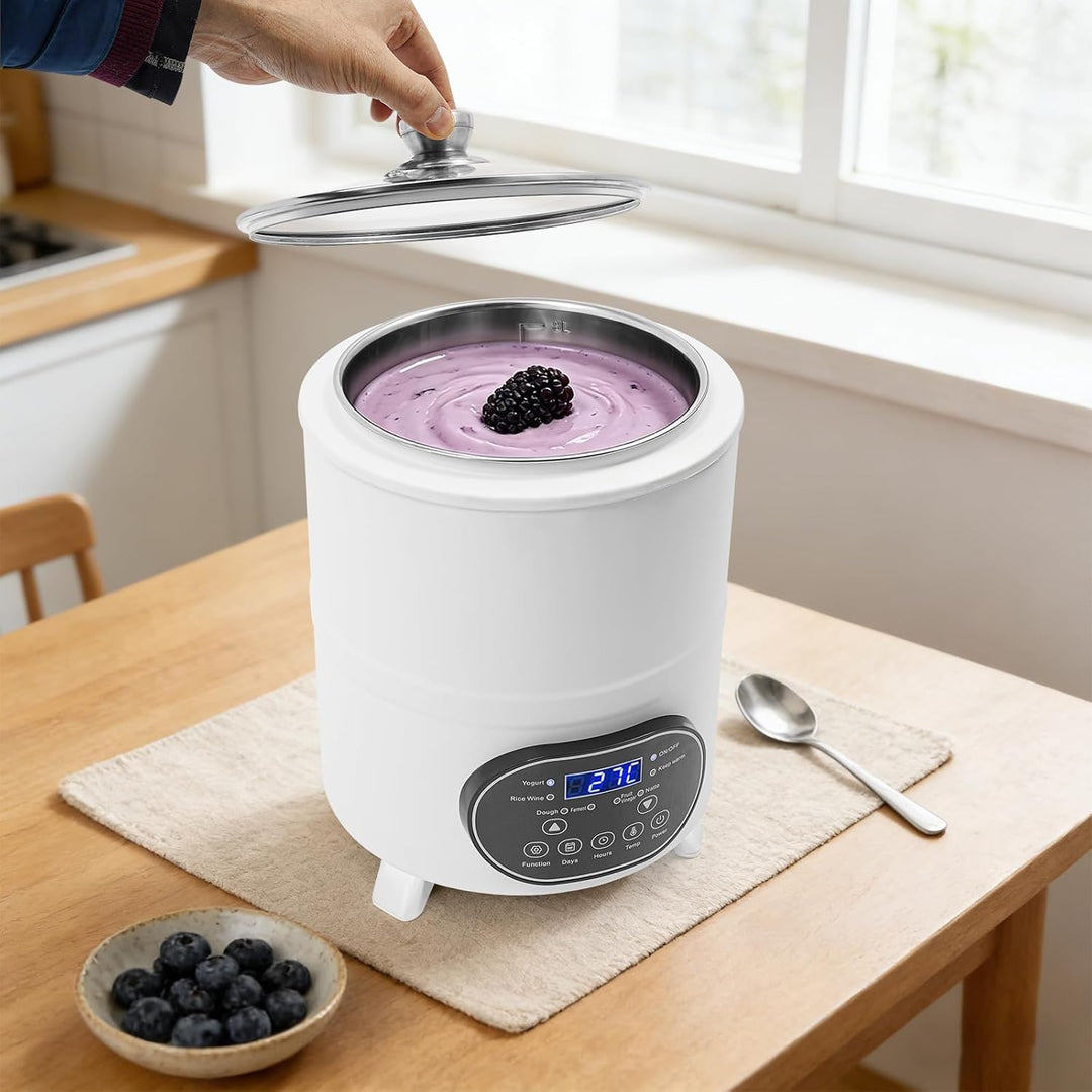 Joghurtbereiter, 8L Joghurtmaschine Multifunktional mit Zeitanzeige, Yogurt Maker für Griechischer J