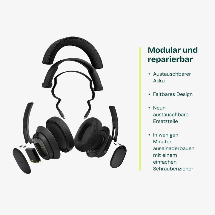 Fairphone Fairbuds XL (2025) Nachhaltige Noise Cancelling Kopfhörer (bis zu 30 Stunden Akkulaufzeit,