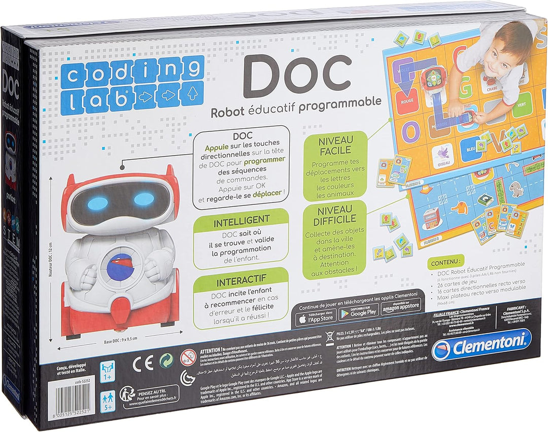 Clementoni 52252 Coding Lab-Doc Educatieve Pratende Robot, Niederländisch Version