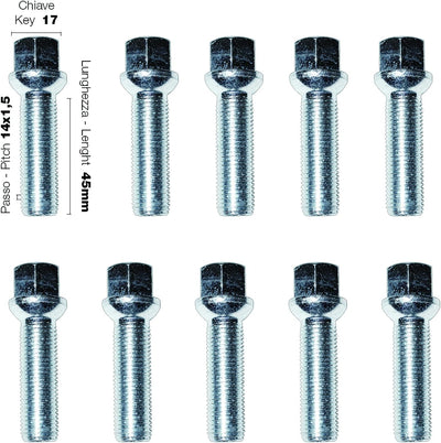 Simoni Racing DR044/B15 Spurverbreiterungen für Originalräder, mit Stahlschrauben, 16 mm, für Audi,