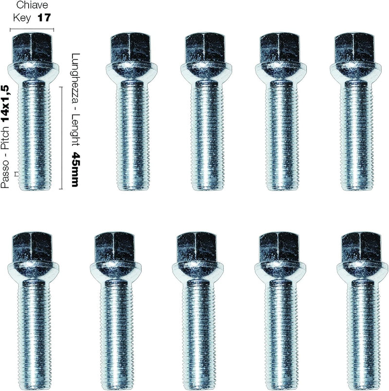 Simoni Racing DR044/B15 Spurverbreiterungen für Originalräder, mit Stahlschrauben, 16 mm, für Audi,