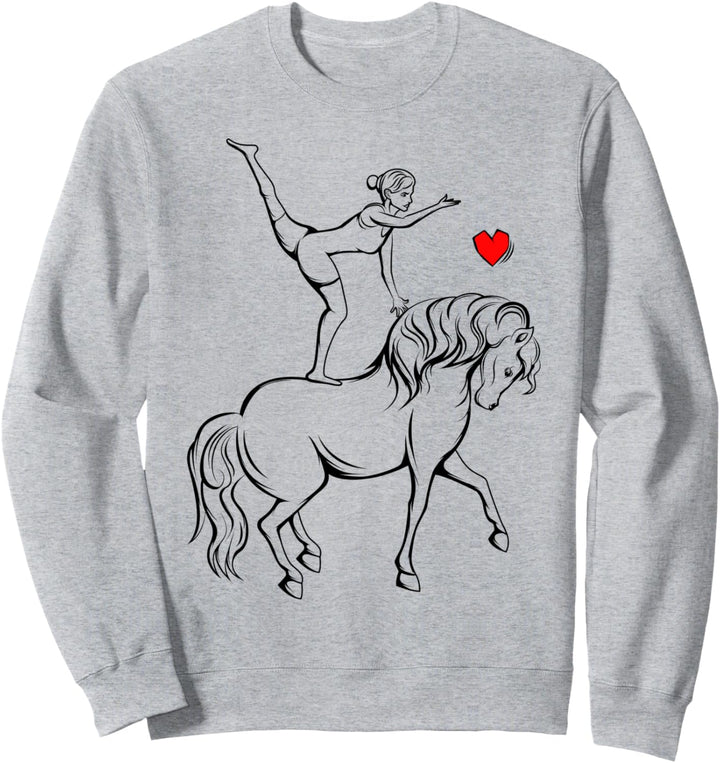 Voltigieren Volti Reiterin Pferde Mädchen Kinder Frauen Sweatshirt