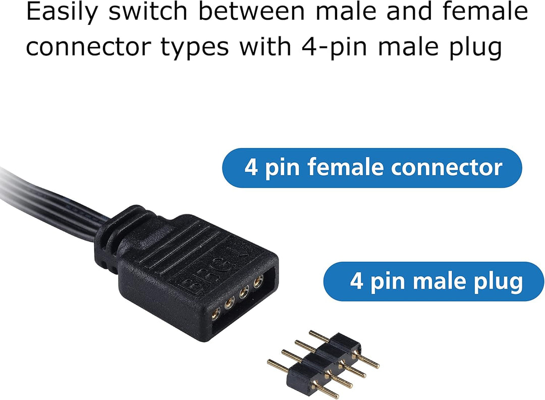 Akasa Compatible 4-in-1 RGB Splitterkabel - 40 cm