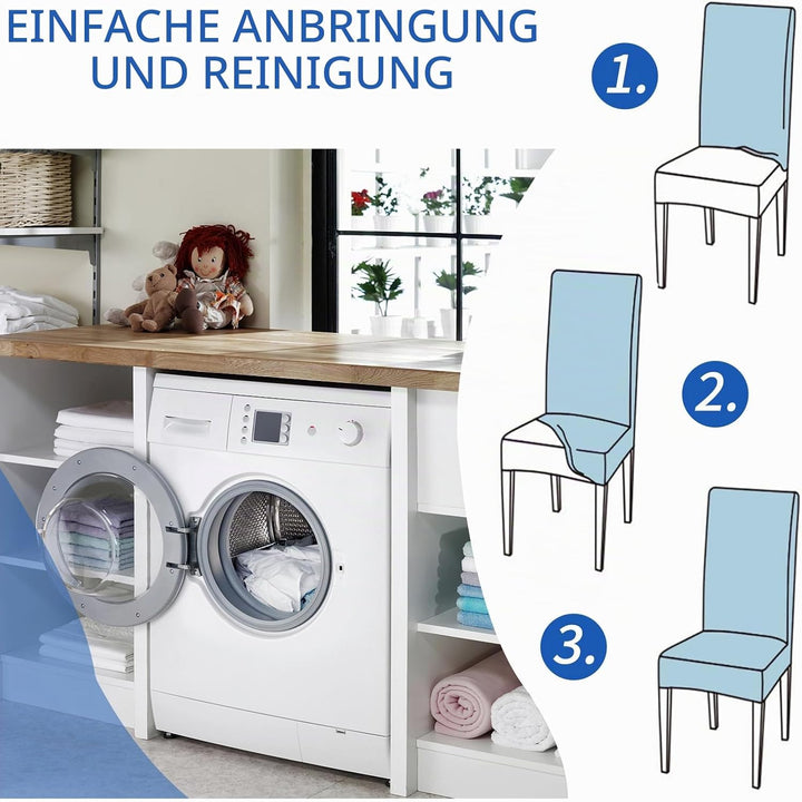Ystyle Stuhlhussen 6er Set, Stretch Stuhlbezug, Universale Elastische Stuhlbezüge, Hussen Für Stühle