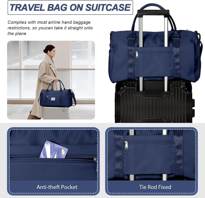 HYC00 Sport Duffel Bag Damen Sporttasche für Damen Herren mit Nassfach &amp; Schuhfach, Reisetasche Hand