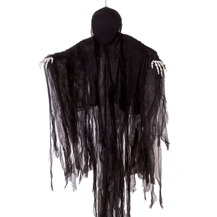 JOYIN 152,4 cm Halloween dunkler hängender Sensenmann, gesichtsloser Geist in schwarzer Horrorrobe f