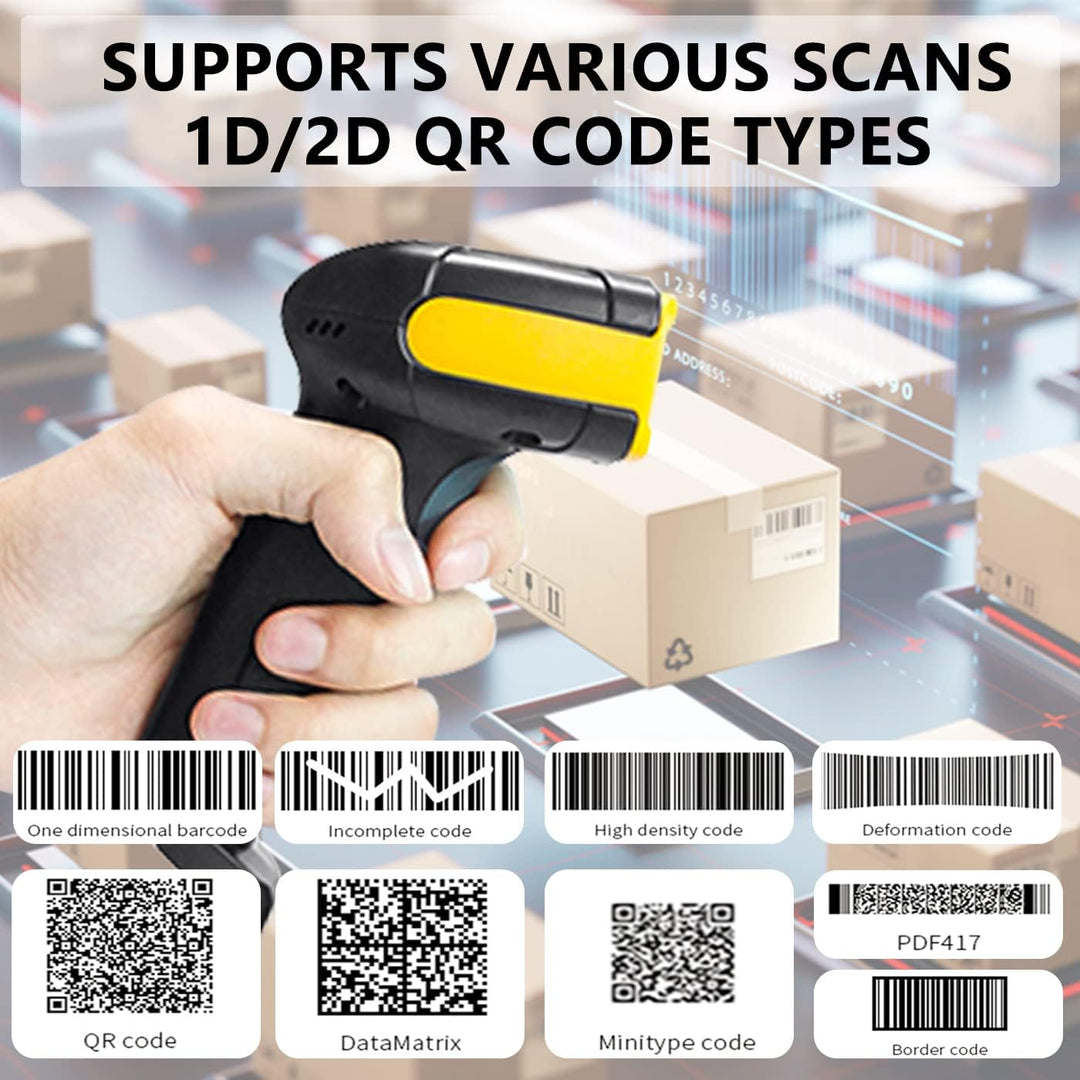 LENVII Kabelgebundener 2D Barcode Scanner-Handheld 1D QR Barcode Scanner USB Barcode Lesegerät Unter