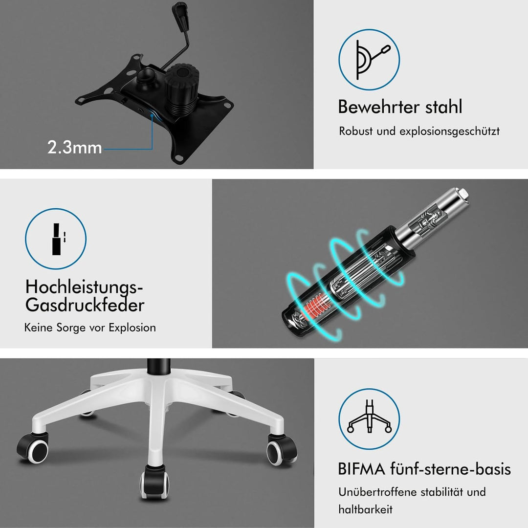 ALFORDSON Netzstoff Bürostuhl Mesh Chefsessel, Ergonomischer Schreibtischstuhl Neigeverstellung, Hoc