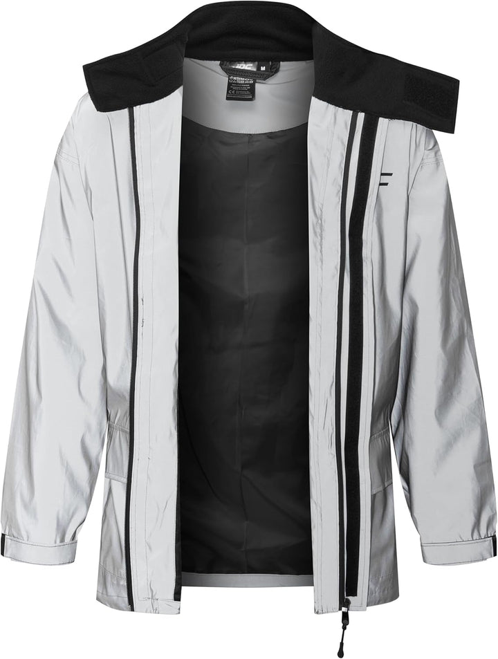JDC Wasserdichte Motorrad-Regenüberzugsjacke Hohe Sichtbarkeit - SHIELD M Reflektierend, M Reflektie